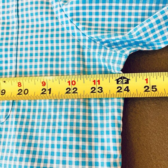 Jos. A. Bank Men's Executive Collection Button Down Plaid Teal Shirt Size L NWOT - Picture 10 of 11